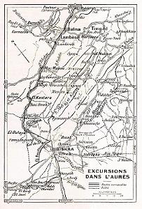 Plan des Excursions dans l'Aures